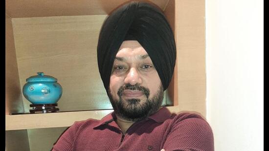 Actor Gurpreet Ghuggi on his recent visit to Lucknow. (Deep Saxena/HT)